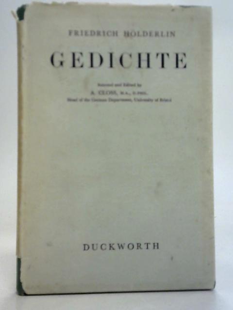 Gedichte By Friedrich Hlderlin