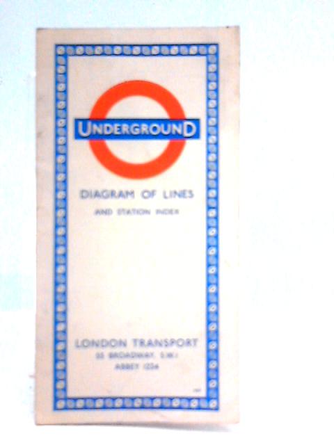 Underground Diagram of Lines and Station Index By Unstated