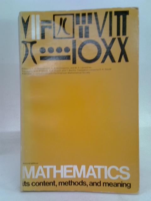 Mathematics: v. 1: Its Content, Methods and Meaning (Mathematics (Mit Press)): Its Contents, Methods, and Meaning: Volume 1 (The MIT Press) By Aleksandrov, A. D.