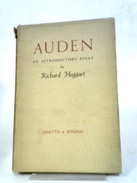 Auden von Richard Hoggart