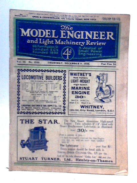 The Model Engineer and Light Machinery Review, Vol. 55, No. 1335 By Walter Runciman (Ed.)