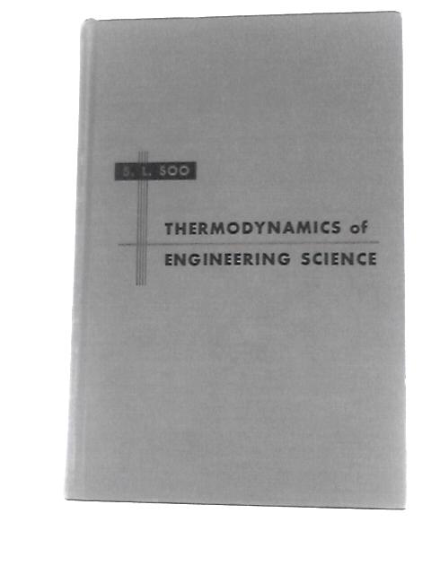 Thermodynamics Of Engineering Science By Shao Lee Soo