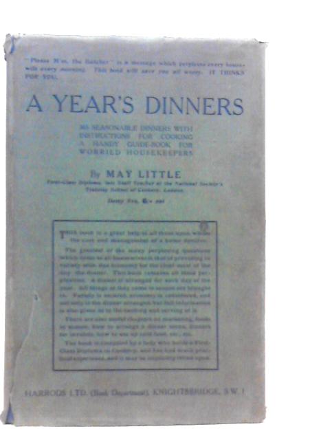 A Year's Dinners By May Little