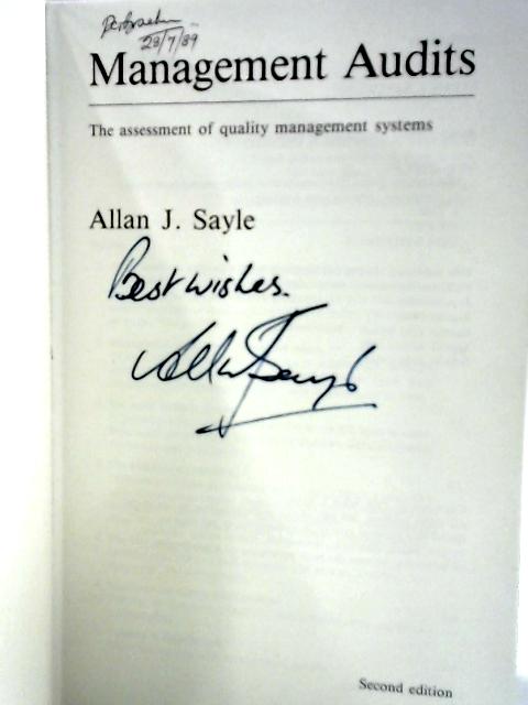 Management Audits By Allan J. Sayle