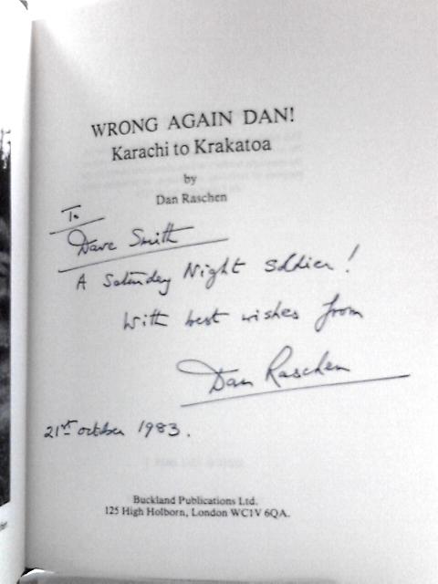 Wrong Again Dan! Karachi to Krakatoa By Dan Raschen