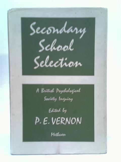 Secondary School Selection von Vernon