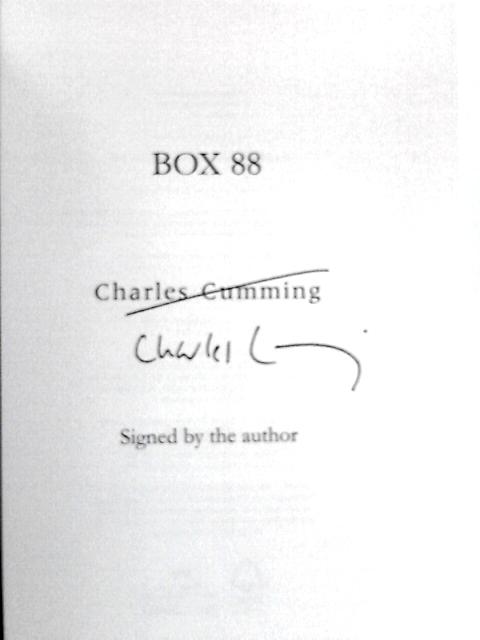 BOX 88 By Charles Cumming