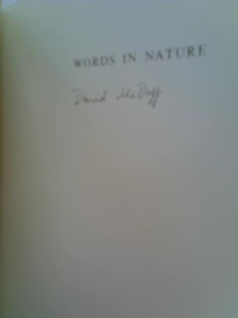 Words in Nature von McDuff, David