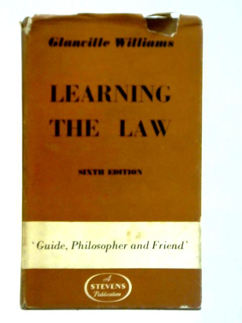 Learning the Law By Glanville Williams