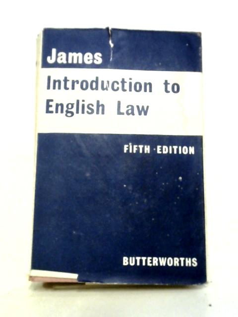 Introduction To English Law By Philip S. James