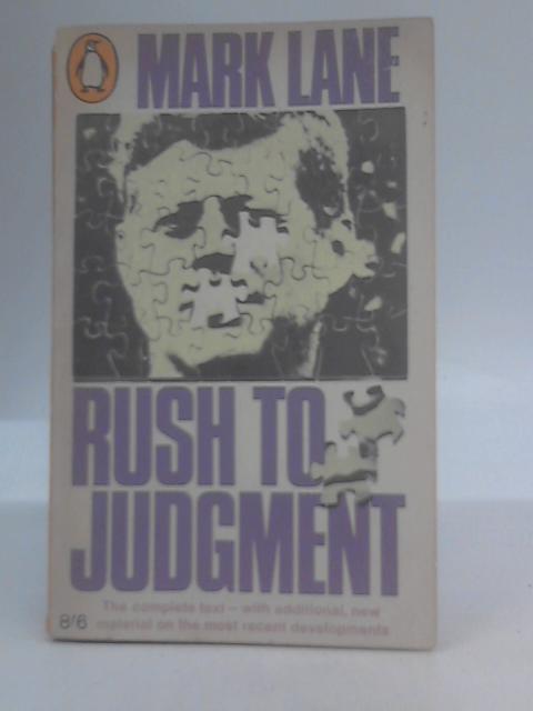 Rush To Judgment By Mark Lane