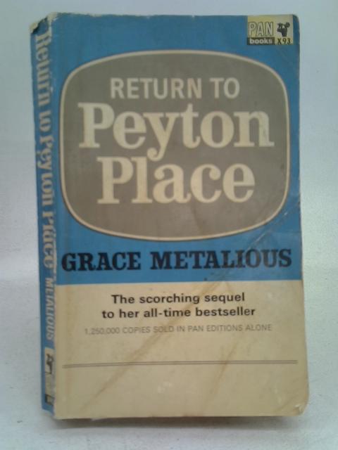 Return to Peyton Place. By Metalious, Grace.