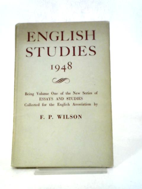 English Studies 1948 By F.P Wilson