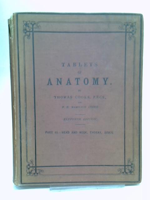 Tablets of Anatomy von Thomas Cooke