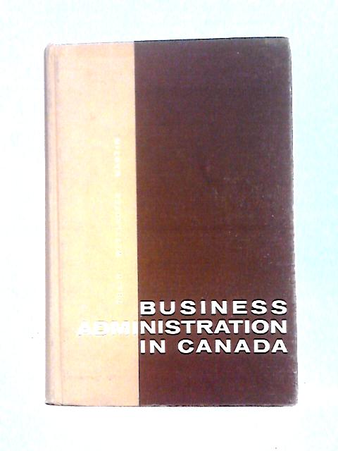 Business Administration In Canada By Various