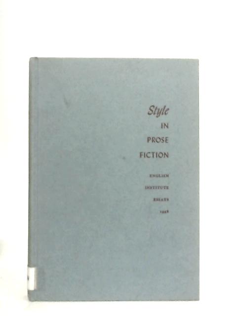 Style in Prose Fiction By Harold Clark Martin