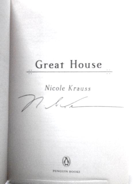 Great House By Nicole Krauss