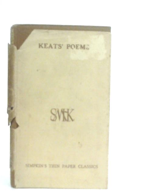 The Poems of John Keats By John Keats