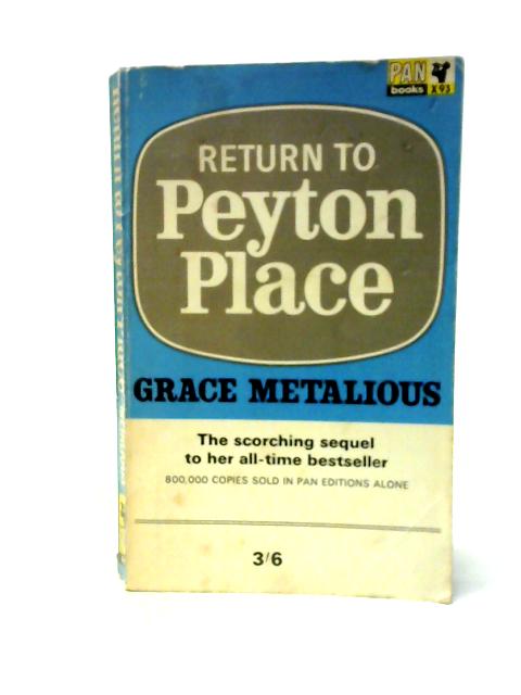 Return to Peyton Place By Grace Metalious