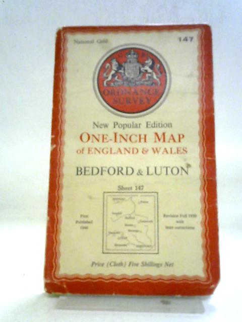 Ordnance Survey New Popular Edition One-Inch Map Of England & Wales Sheet 147 Bedford and Luton (New popular Edition) By Ordnance Survey