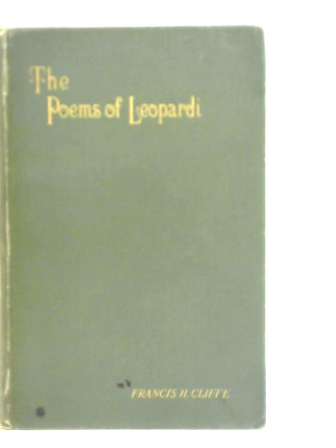 The Poems of Leopardi By Giacomo Leopardi