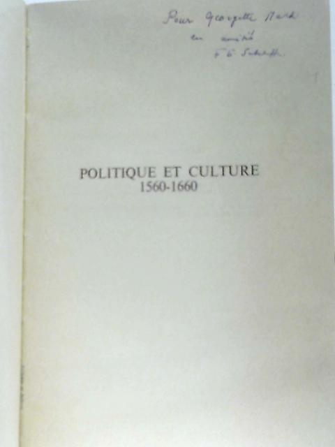 Politique et Culture 1956 - 1660 von F. E. Sutcliffe