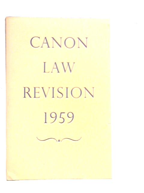 Canon Law Revision 1959