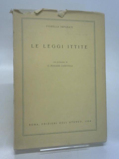 Le Leggi Ittit By G. Pugliese Carratelli