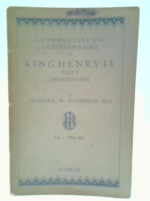 King Henry IV By Frederic W. Robinson