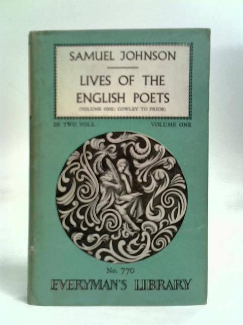 Lives of the English Poets Volume 1 By Johnson Samuel