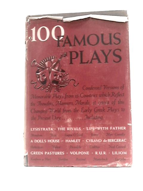 Plot Outlines of 100 Famous Plays By Van H Cartmell (Ed.)