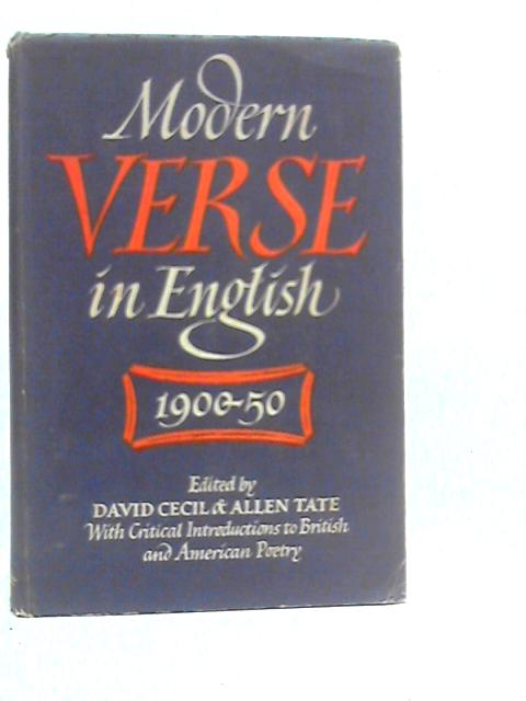 Modern Verse in English By David Cecil & Allen Tate (Edt.)