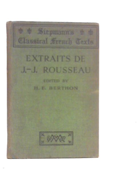 Extraits de J-J.Rousseau von J.J.Rousseau