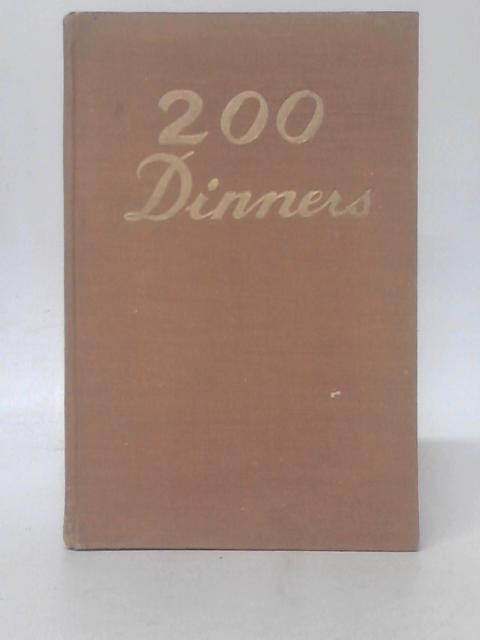 Two Hundred Dinners By F. Nietlispach