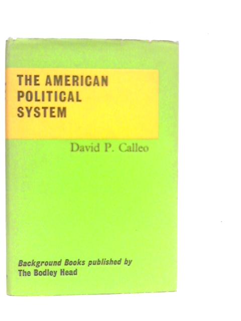 American Political System par David P.Calleo
