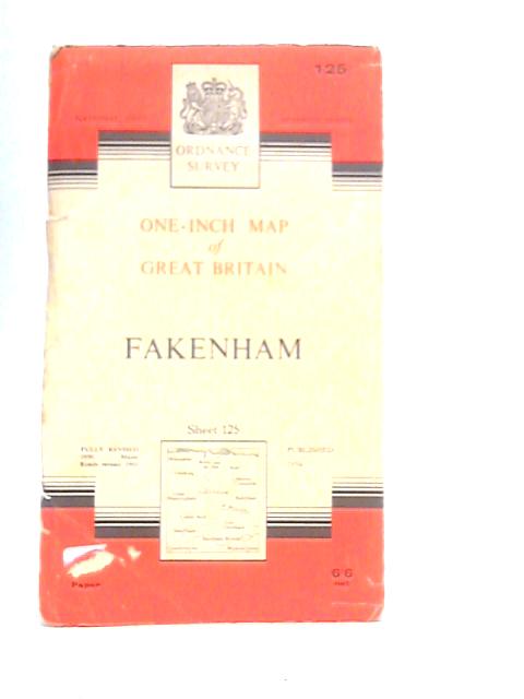 Fakenham, Sheet No.125 Ordnance Survey One-Inch Map of Great Britain