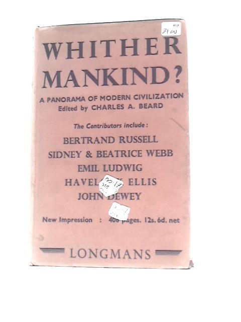 Whither Mankind von Charles A. Beard (Ed.)