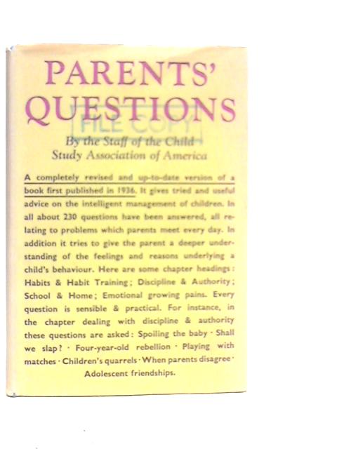 Parents Questions Revised Edition von Various