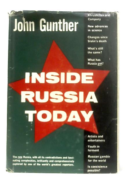 Inside Russia Today par John Gunther