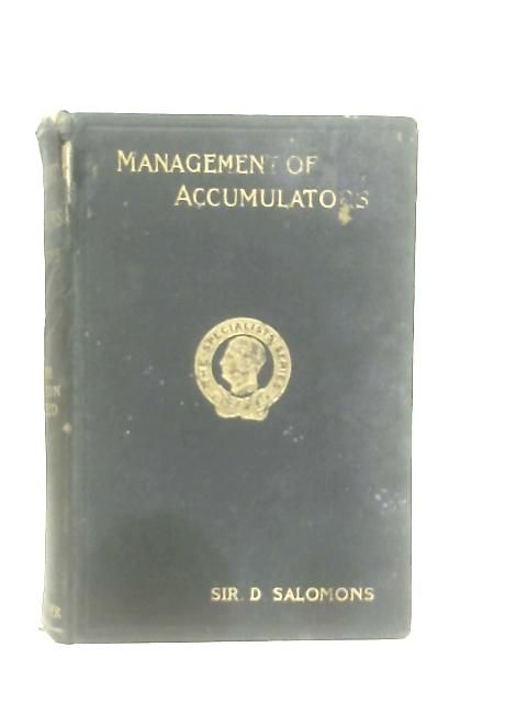 The Management of Accumulators: A Practical Handbook By D. Salomons