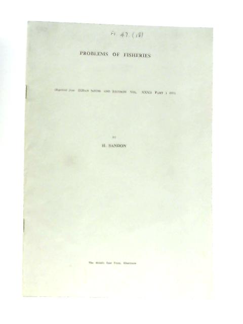 Problems of Fisheries By H. Sandon