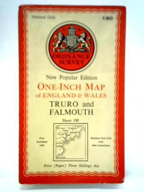 One-Inch Map of England & Wales - Truro and Falmouth (Sheet 190) By Unstated