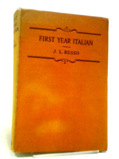 First Year Italian von Russo, Joseph Louis