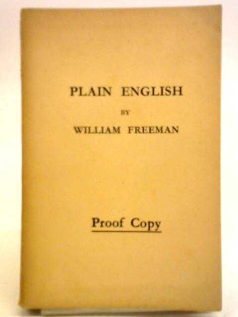 Plain English von William Freeman