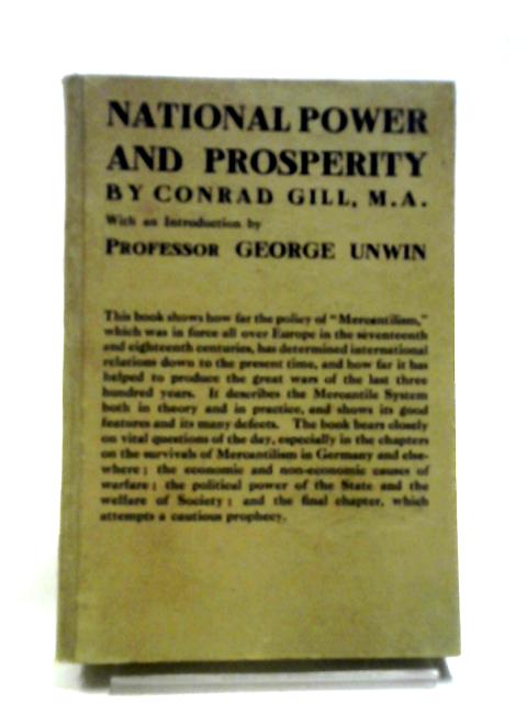 National Power and Prosperity By Conrad Gill