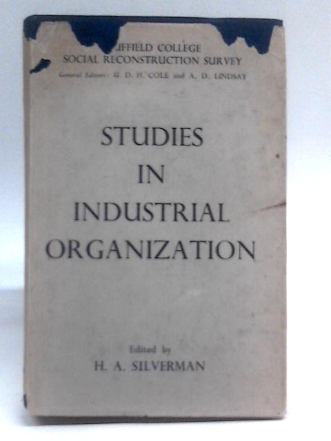 Studies In Industrial Organization By H.A. Silverman (Ed.)