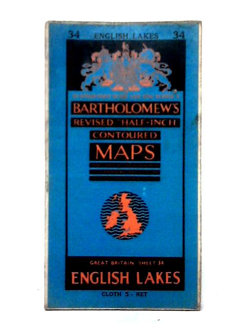 Bartholomew's Revised Half-Inch Contoured Maps Great Britain, Sheet 34 English Lakes von Unstated