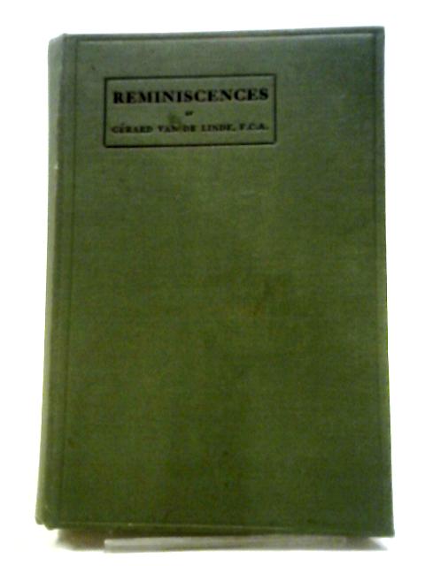 Reminiscences By Gerard Van De Linde