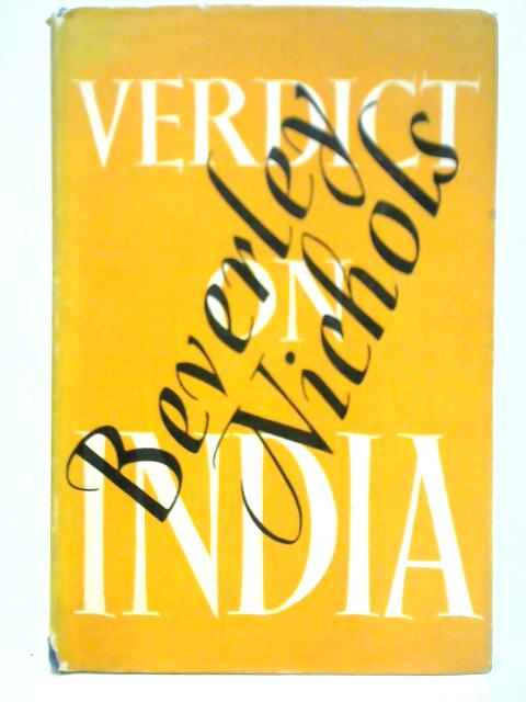 Verdict on India von Beverley Nichols