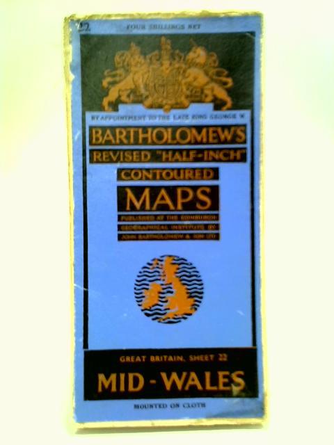 Mid-Wales (Sheet 22) Bartholomew's Revised Half-Inch Maps By Stated